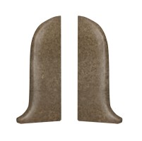 Лява и дясна тапа за PVC перваз Salag SG56/34 тъмен камък 2 броя