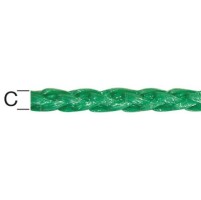 Въже PP плетено зелено 4мм