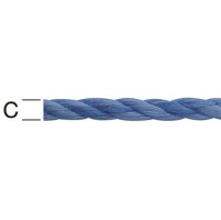 Въже PP спирала синьо 6мм 3 нишки UV и влагозащитено