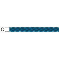 Въже PP плетено синьо 6мм 8 нишки UV и влагозащитено