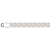 Въже PP плетено бяло 3мм 8 жично влагозащитено