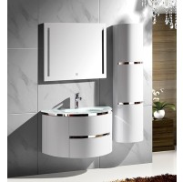 Комплект шкафове за баня - горен с огледало, долен с умивалник и колона 5819