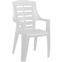 Градински стол Ipea-progarden JAK050BI PVC 55x60x91см бял 