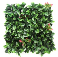 Пано 50х50см изкуствена зелена декорация Photinia CCGA008