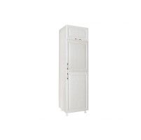 Шкаф за вграден хладилник Rustic 2V бял