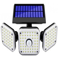 LED Соларен прожектор 15W с датчик за движение - три секции