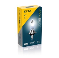 Усилена автомобилна крушка Elta H7 12V +150%, 2 броя