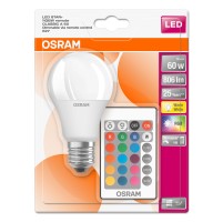 LED крушка OSRAM STAR RGBW 9W, 806lm, 2700K, E27
