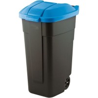 Пластмасов кош за отпадъци Keter Refuse Bin 214127, черно-син