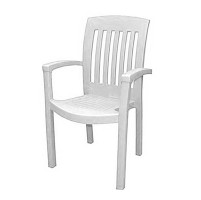 Градински PVC стол Hanedan цвят бял